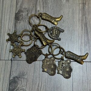 Vintage BALLY'S THE WILD WEST CASINO AT PARK PLACE KEYCHAIN & Medallion Lot Of 9